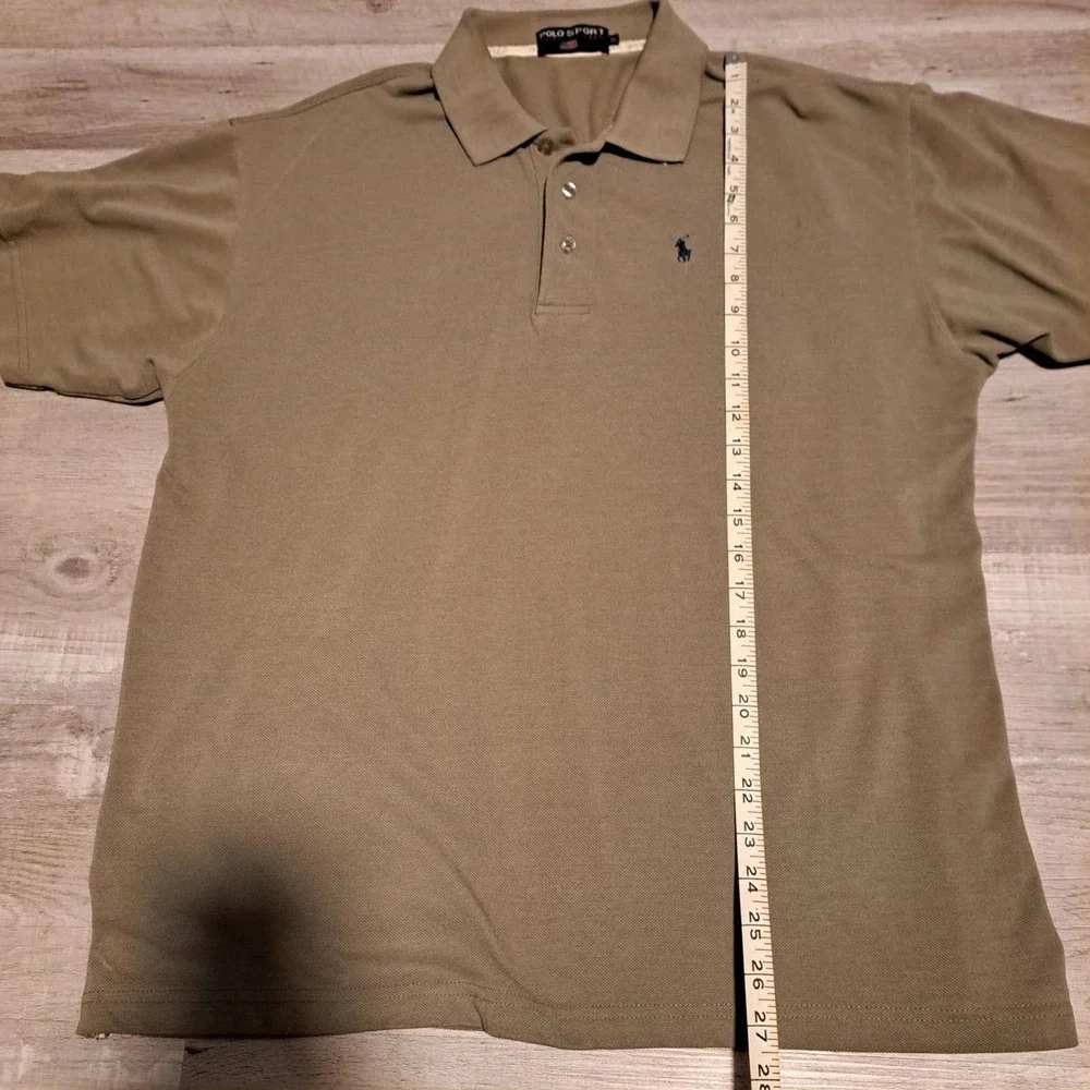 Ralph Lauren‎ Polo Sport Vintage Men's Polo Shirt Cotton Olive XL